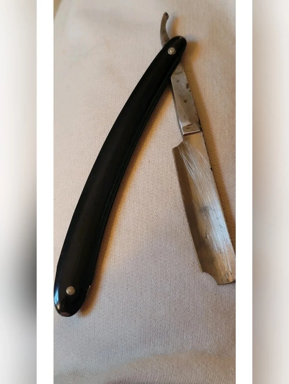 RARE! Antique Silver Sansom & Sons V👑R Cutlers To Her Majesty Straight Razor